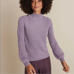 Marine Layer Erin Turtleneck Sweater Purple Dreamer Size S Balloon Sleeves